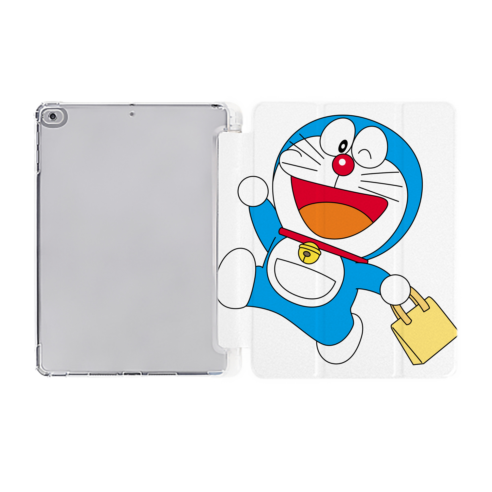 （画像用） ドラえもん Doraemon IPad ケース ペン収納付き 三つ折りスタンド PUレザー×シリコン 対応機種9.5/10.5/10.9インチ